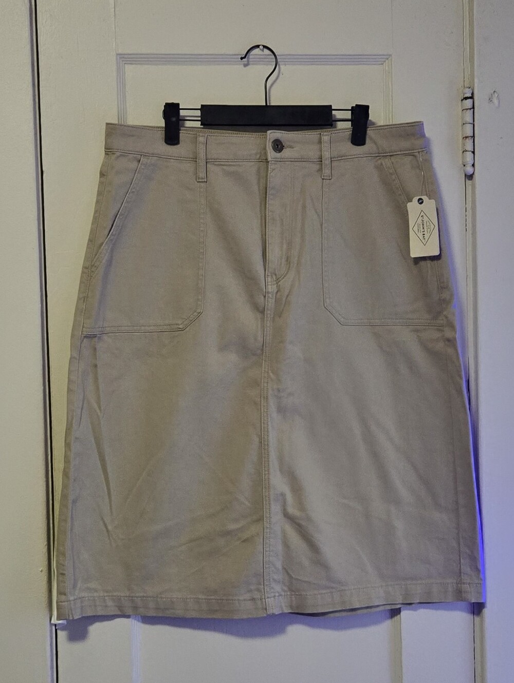 St. John's Bay Neutral Tan Midi Utility Skirt
